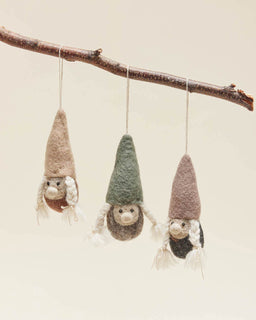 Felted Woodland Gnome Ornament-Female