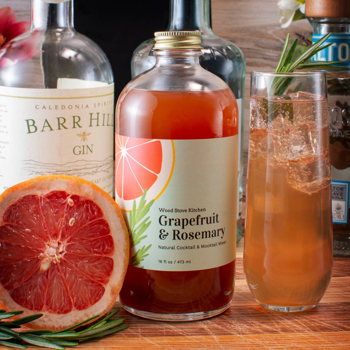 Grapefruit & Rosemary Cocktail Mixer and Mocktail Mixer, 16