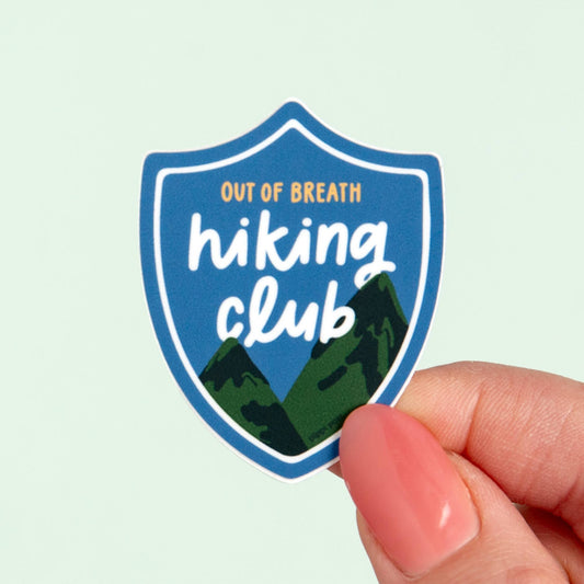 Out of Breath Hiking Club Decal Sticker