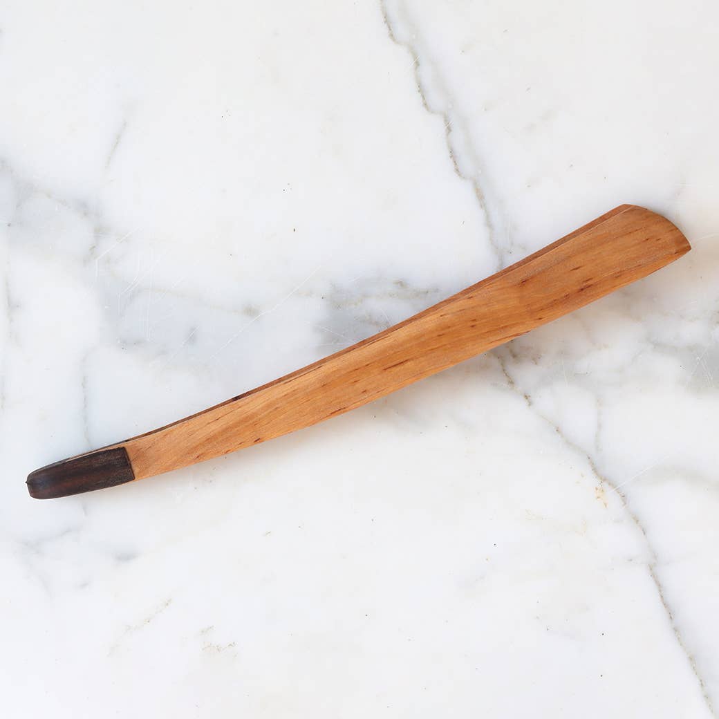 German Oversized Barbecue Serving Tongs, Walnut