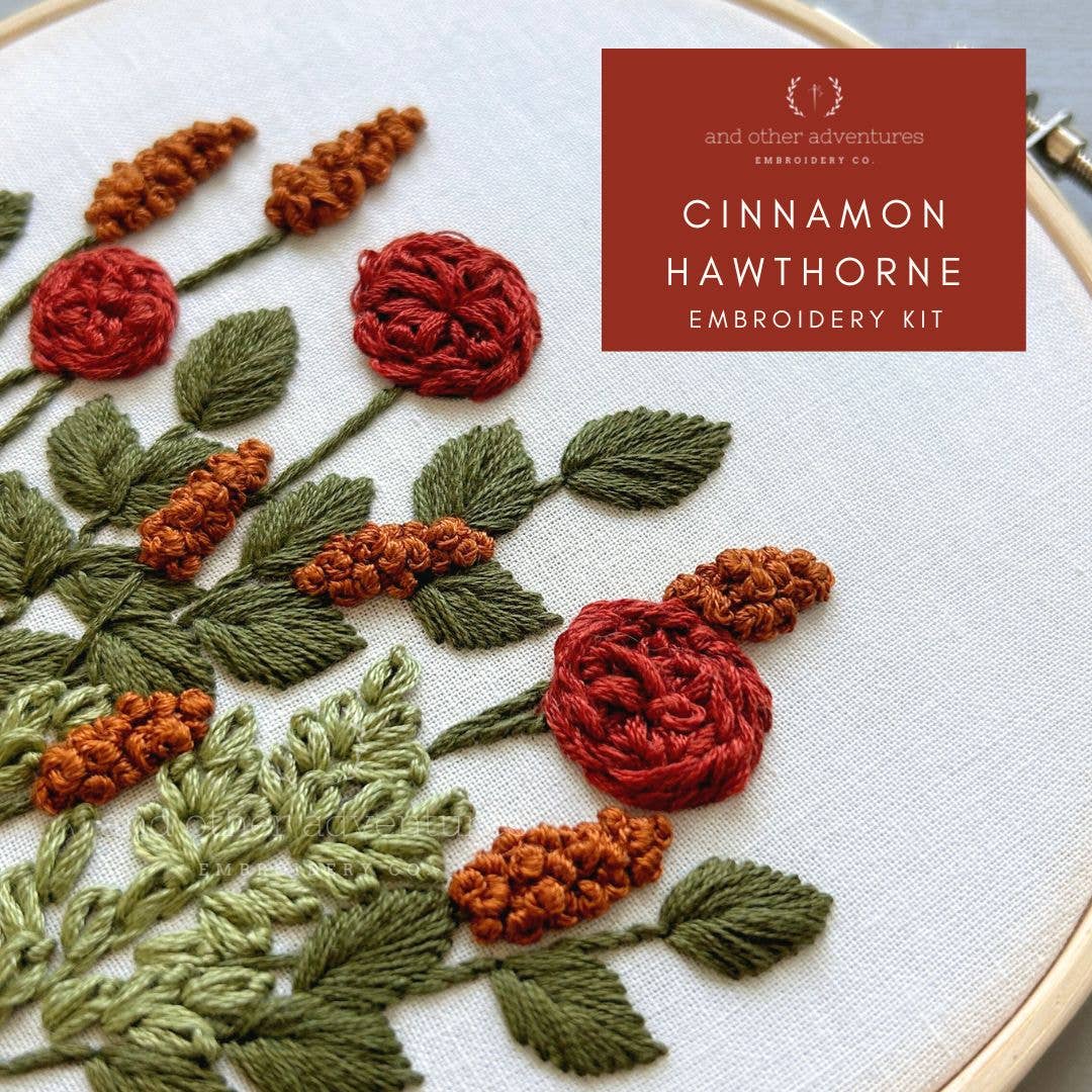 Hand Embroidery KIT - Hawthorne in Cinnamon