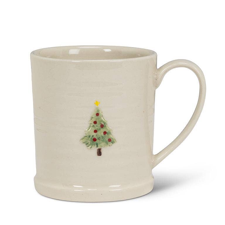 Christmas Tree on Rimmed Mug
