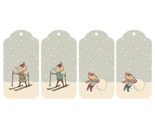 Christmas gift tags, 12 pcs