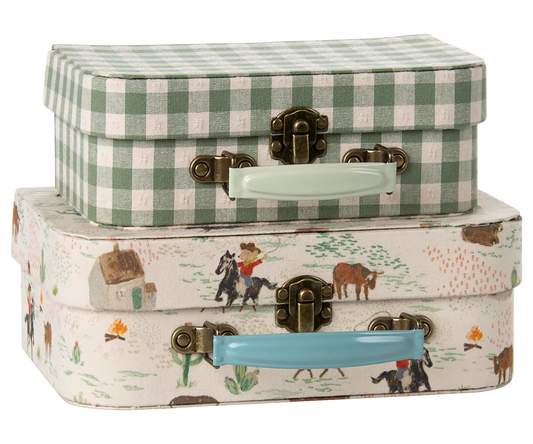 Suitcases , Cowboy and Checkered