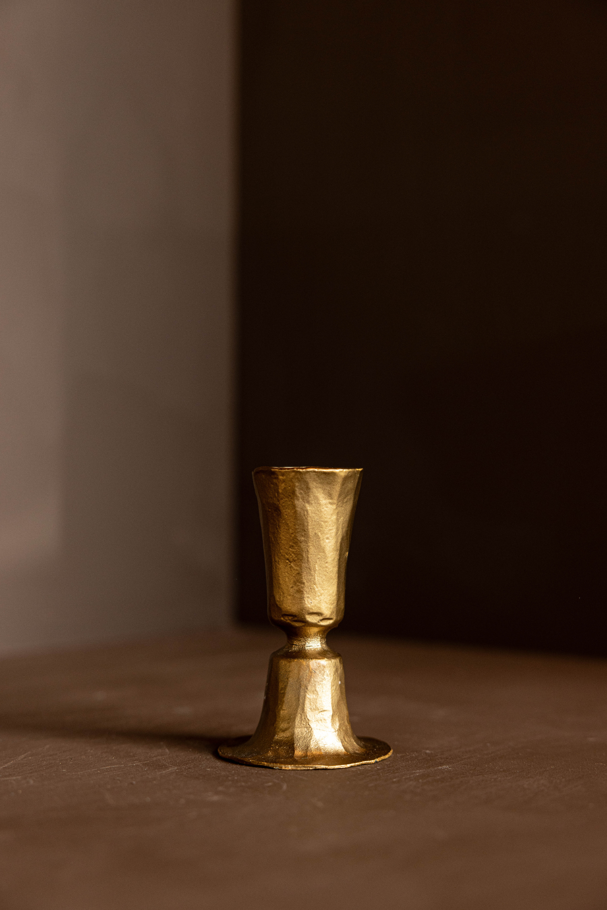 Brass Tapered Candle Holder