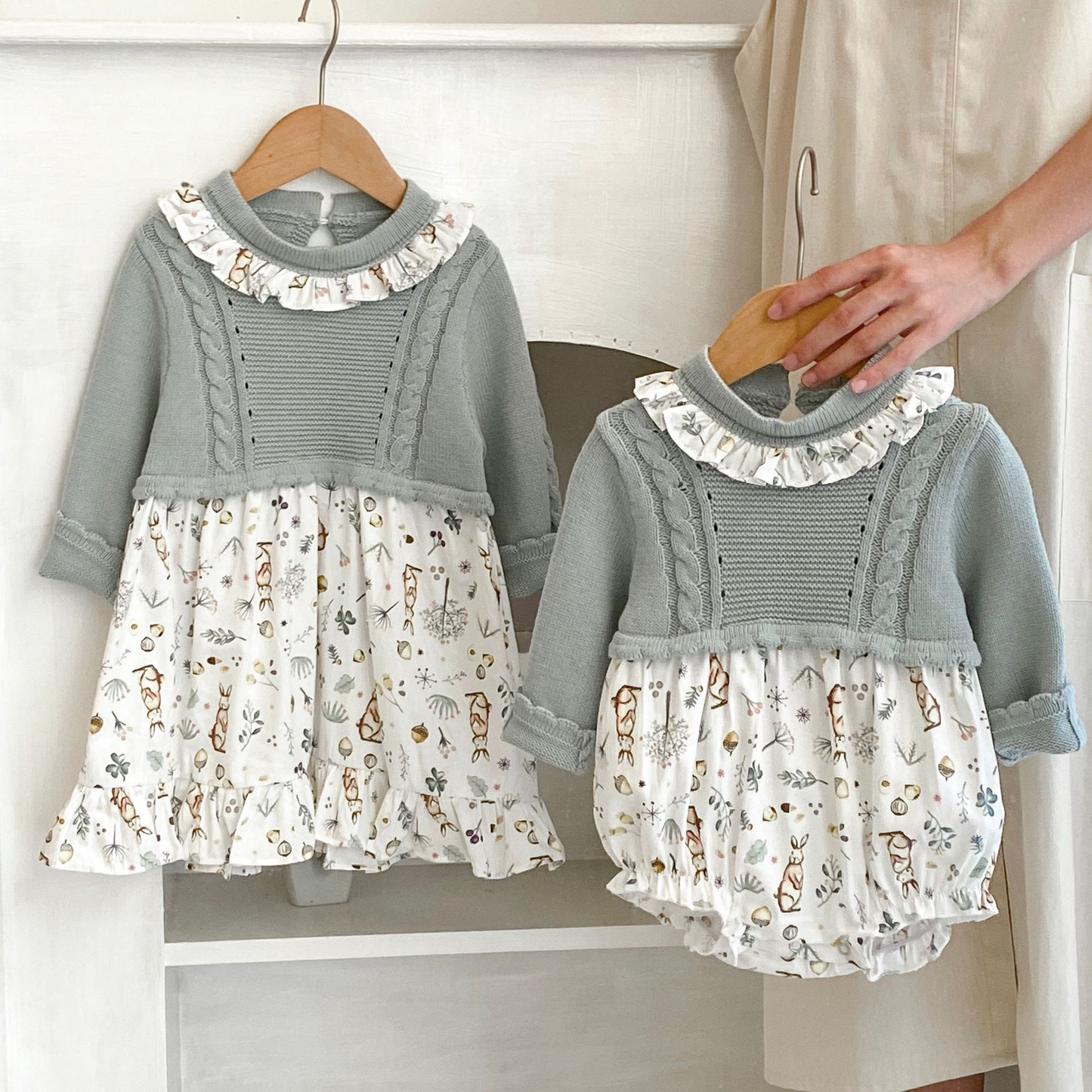 Annie & Charles® Baby Bloomer/FOREST LIFE dress