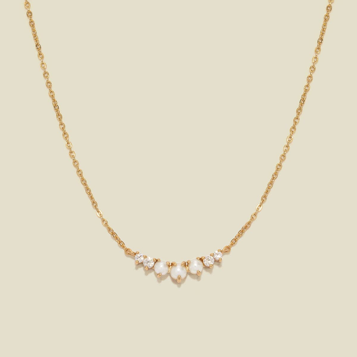 Crescent Pearl Necklace