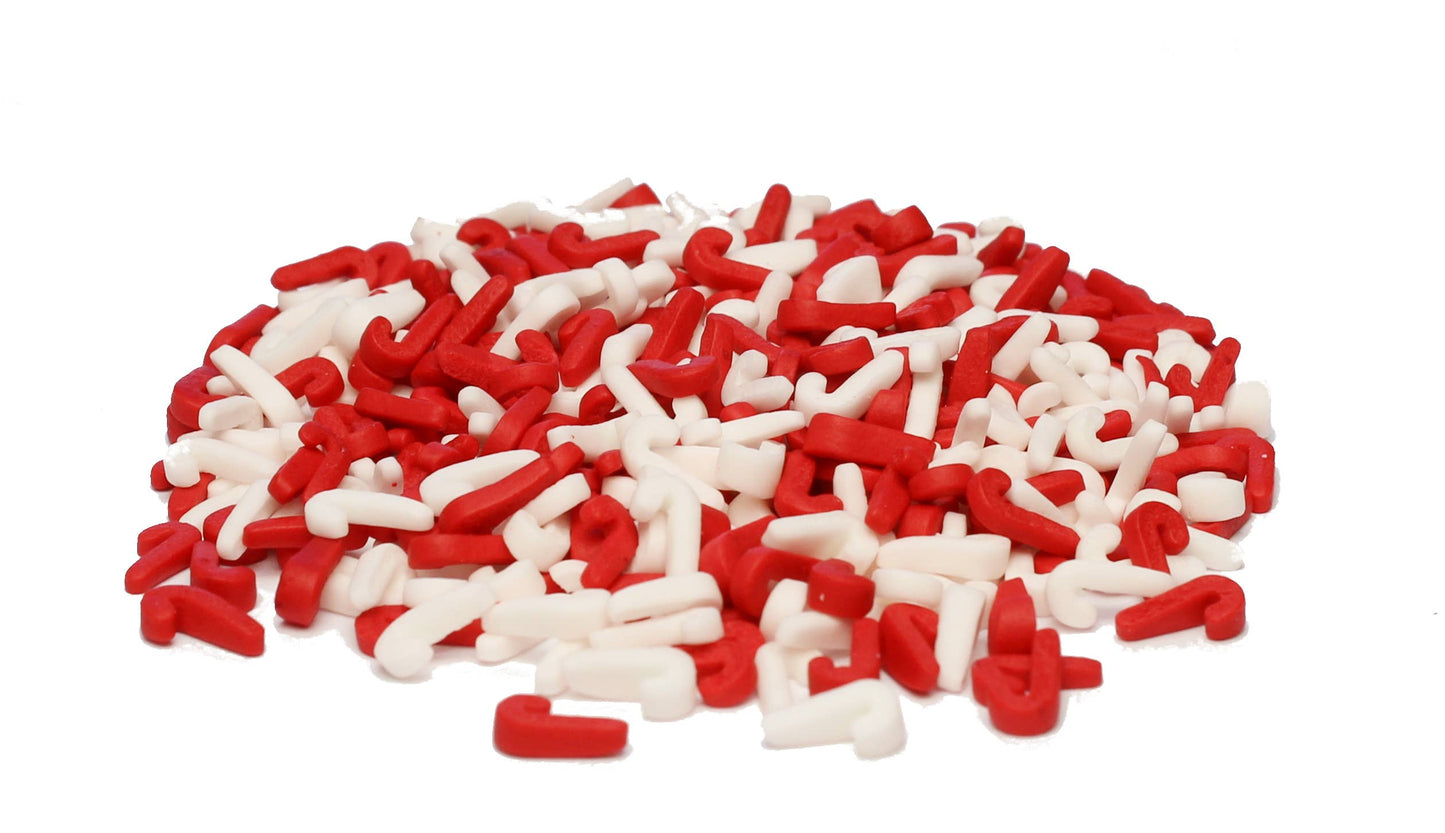 Red and White Candy Cane Sprinkles 4.2 Oz.