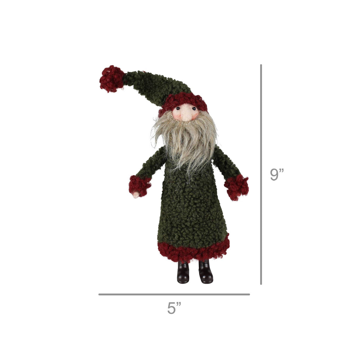 Wooly Santa, Felt - Sm