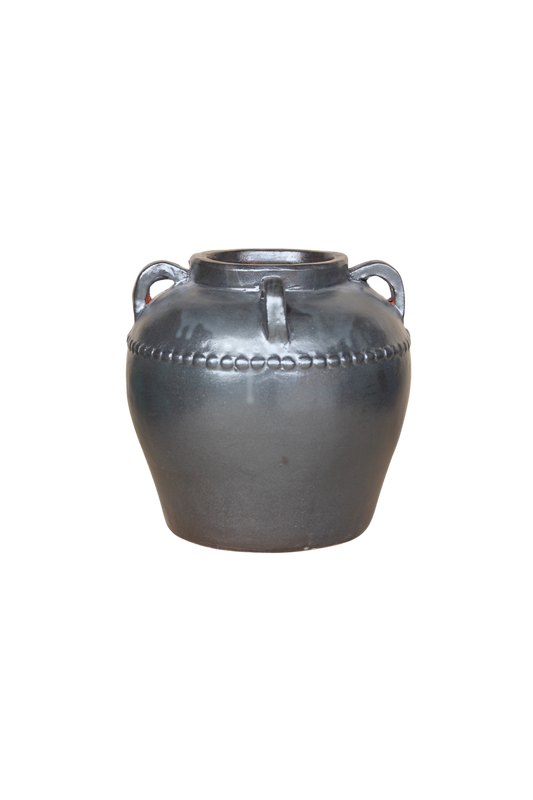 Dumont Grey Glazed Vase With Handles Large