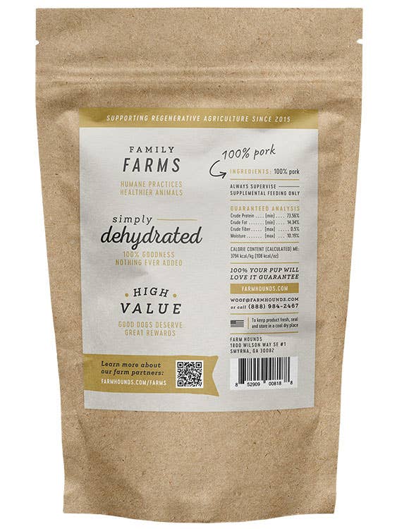 Dog Pork Jerky: 3.5oz
