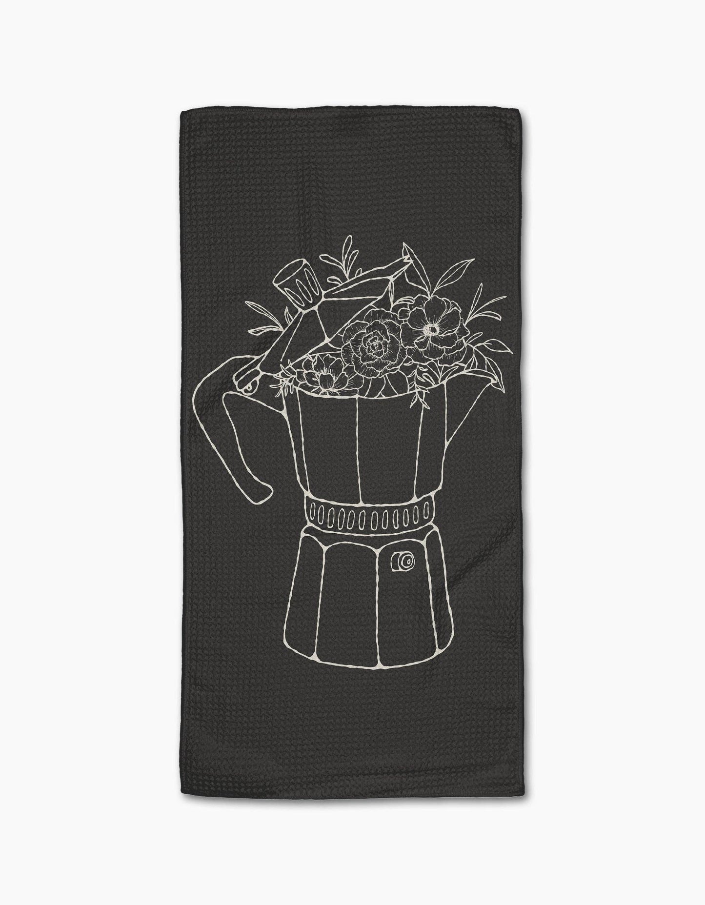 Fresh Brewed Floral Bar Towel