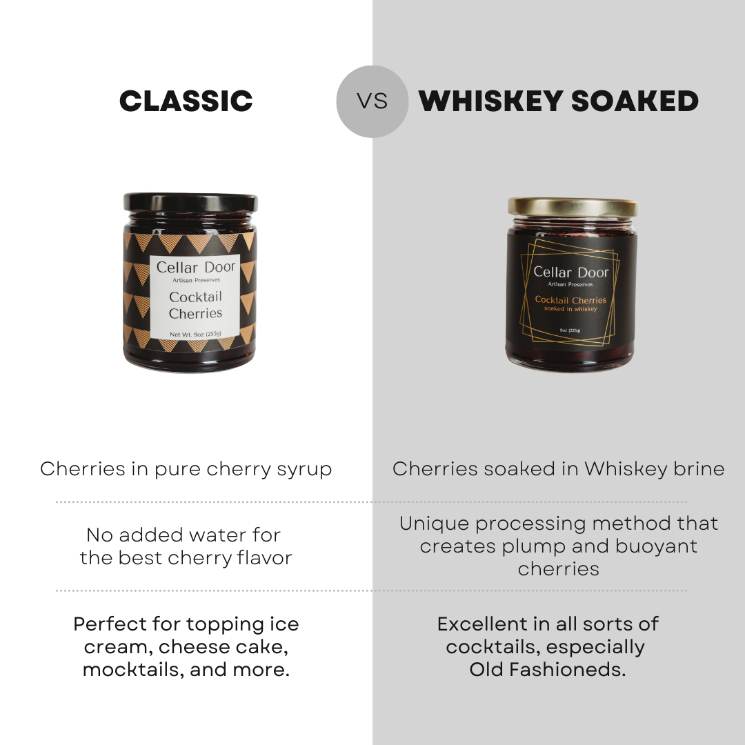 Cocktail Cherries Soaked in Whiskey