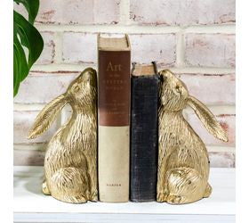 8.5" Gold Bunny Book Ends