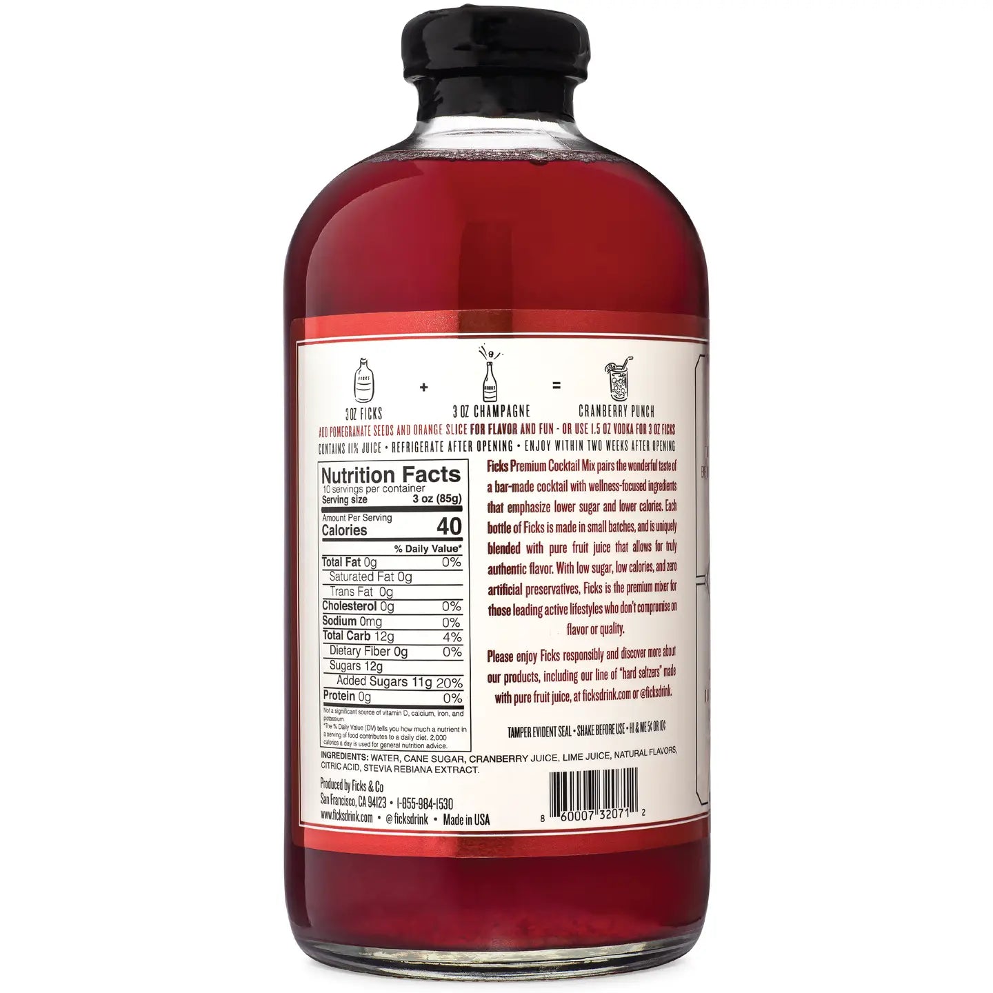FICKS Premium Cranberry Punch Mix