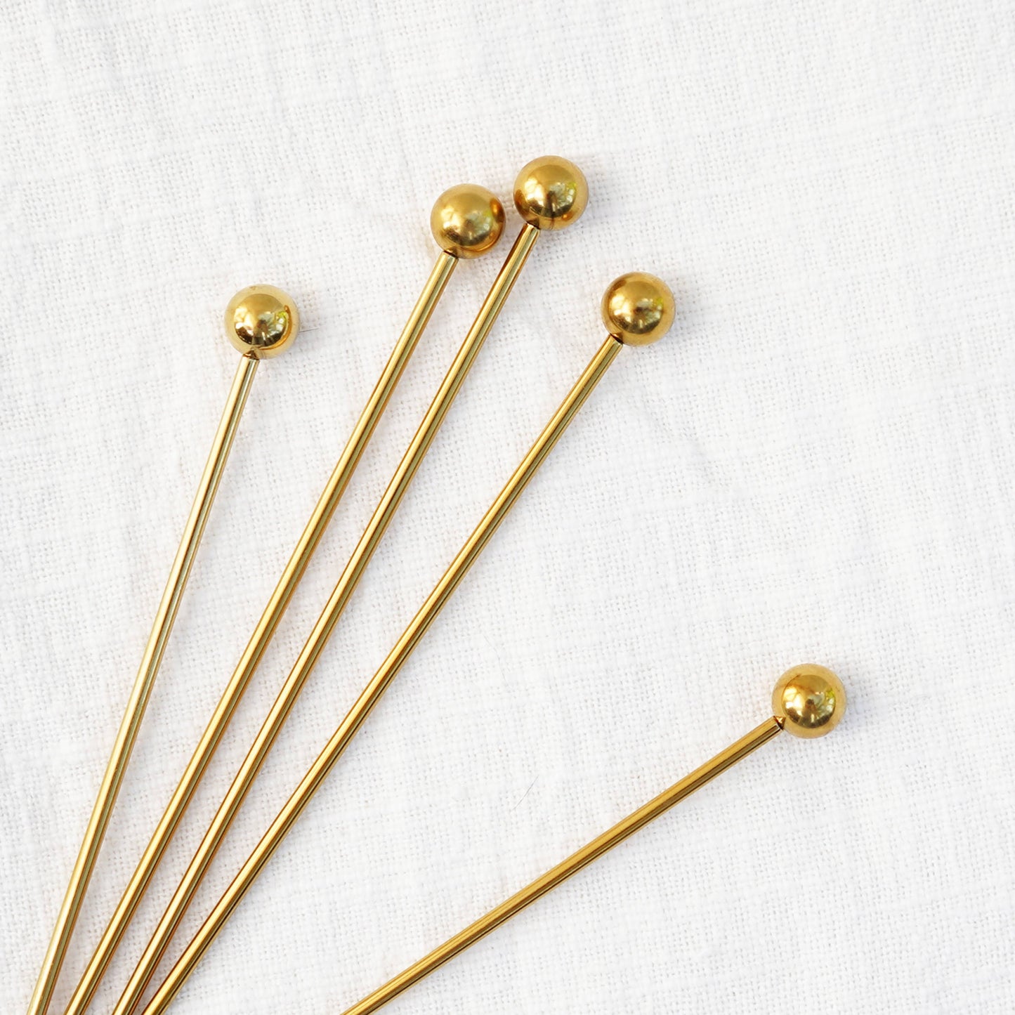 Cocktail Picks Combo Set, Gold (6 Short & 6 Long)