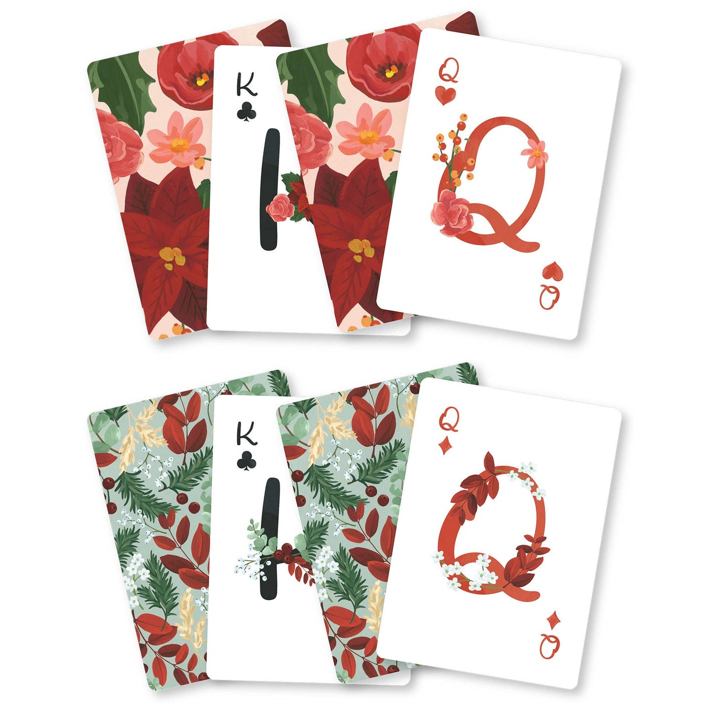 Yuletide Blooms Holiday Set of 2 Playing Cards Decks