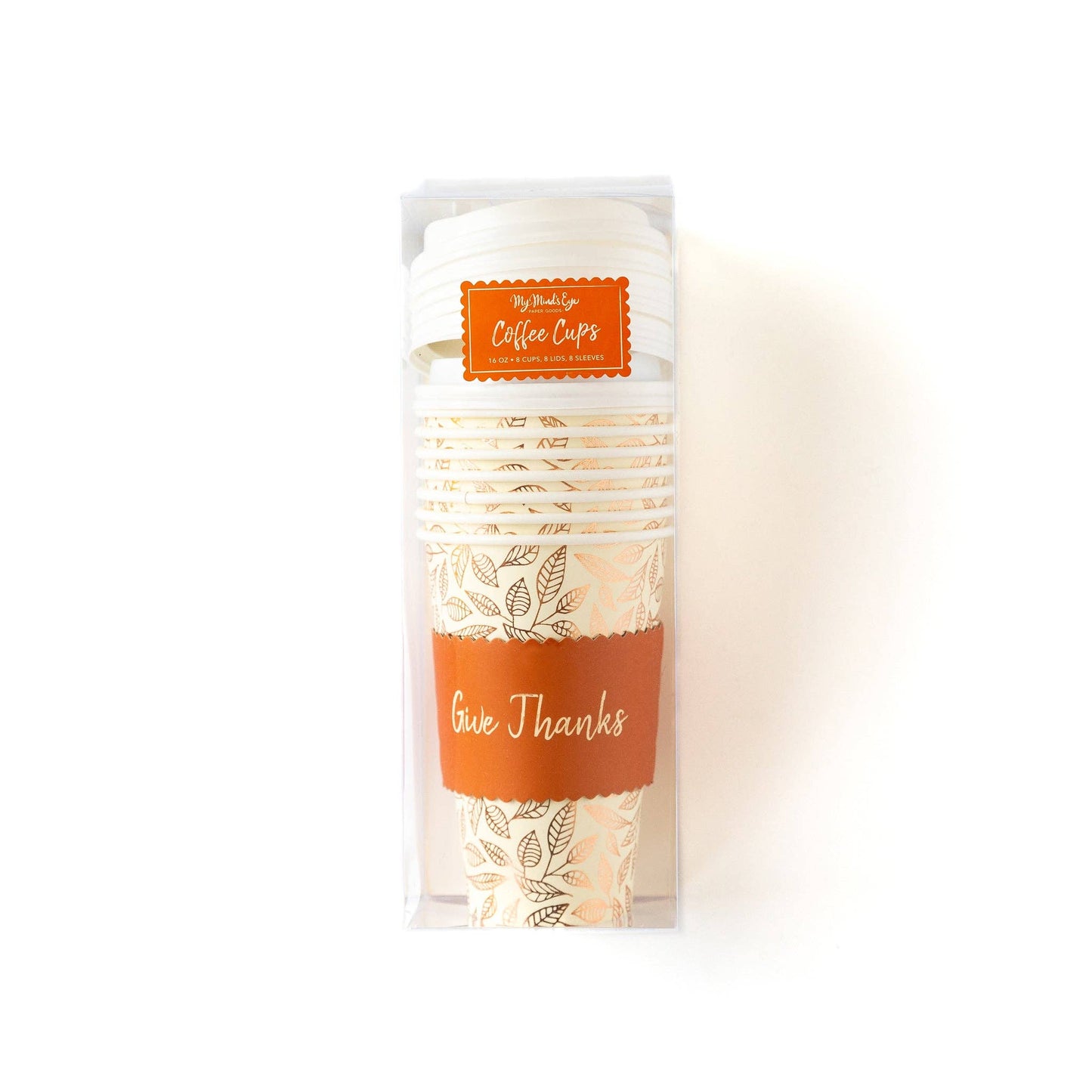 Give Thanks Coffee Cups 8 ct