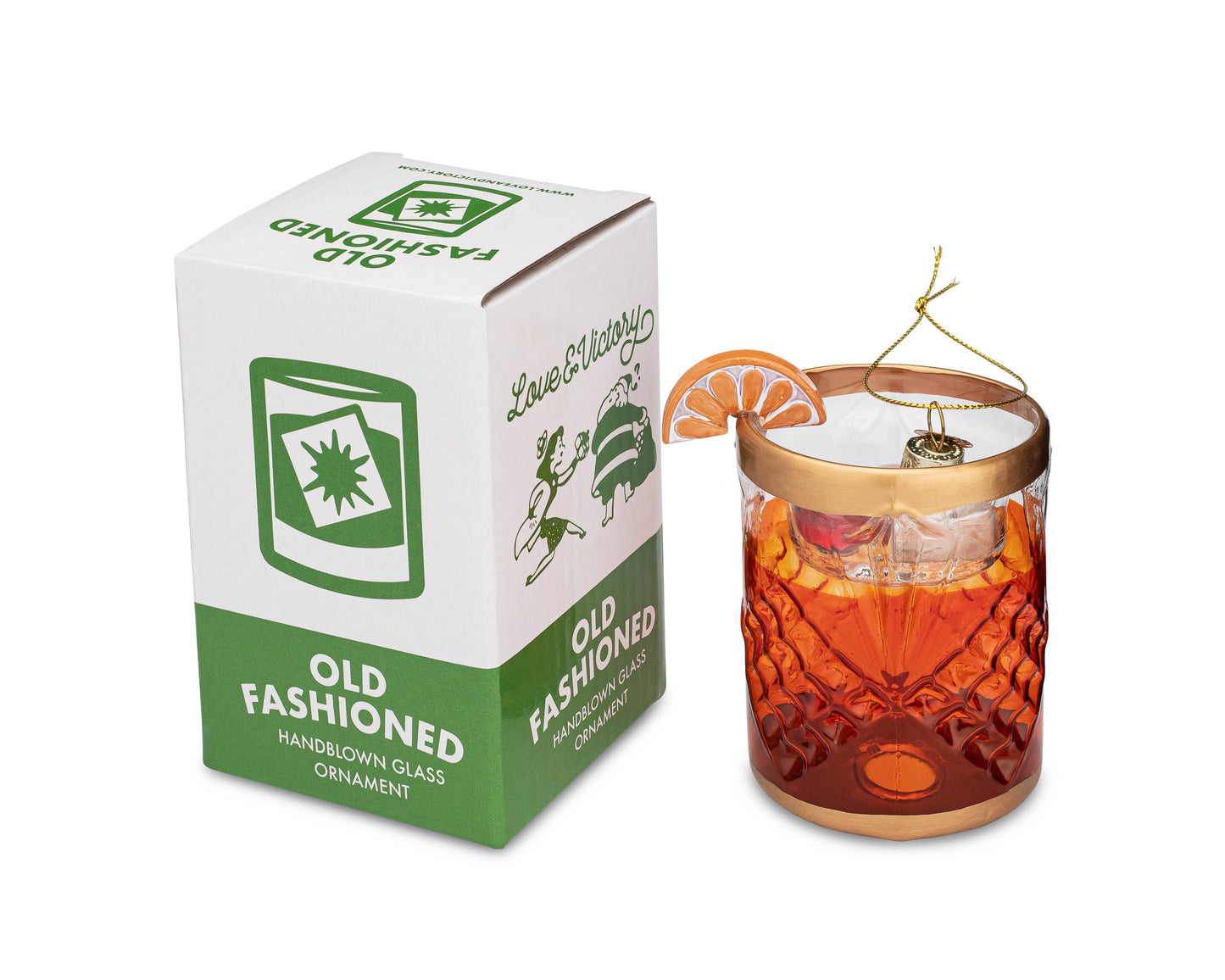 Old Fashioned Cocktail Holiday Ornament