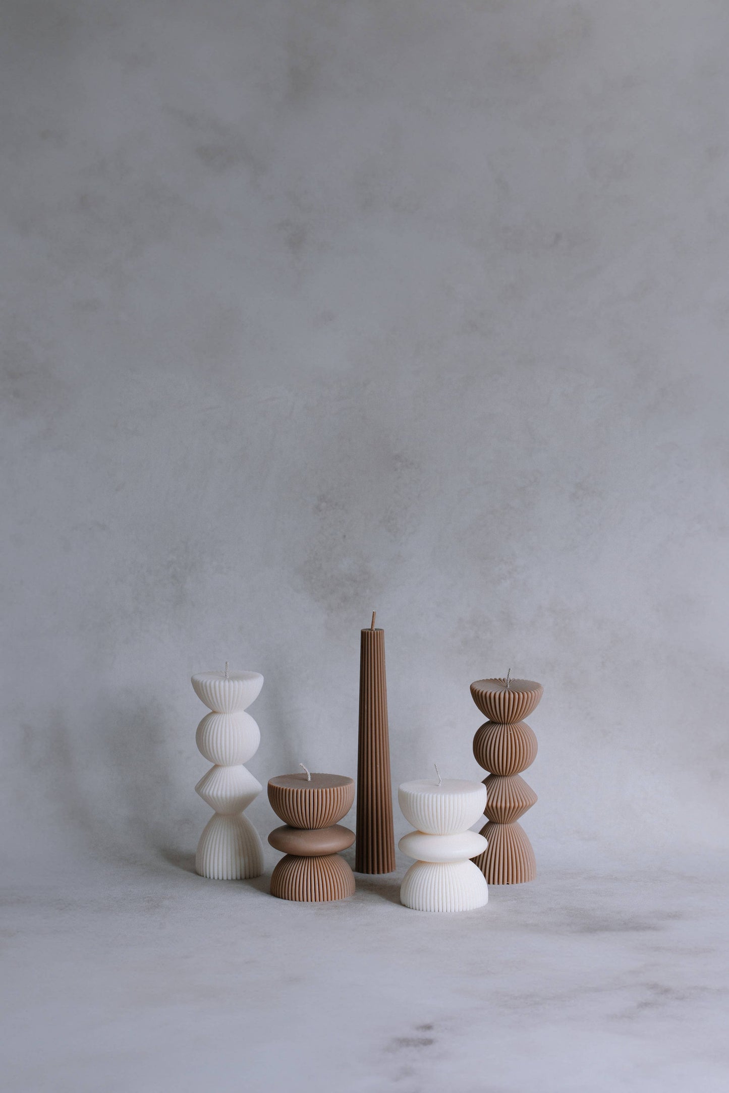 Wide Pillar Candle: Light beige A&B