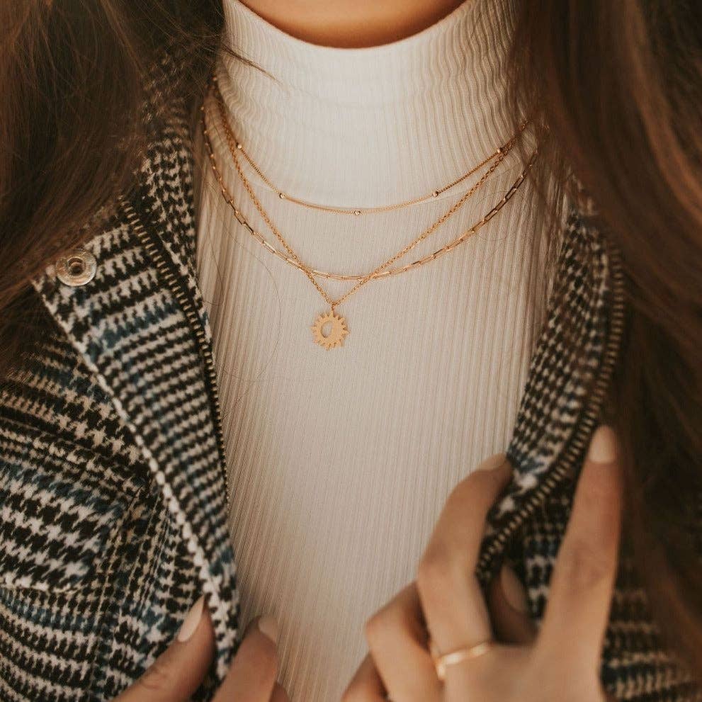 Annie Gold Filled Satellite Necklace: 20"