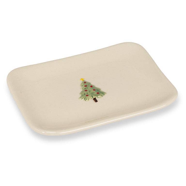 Christmas Tree on Small Rectangle Plate