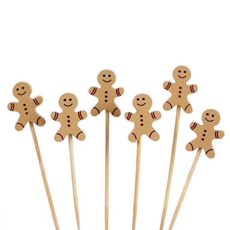 100 Piece Gingerbread Man Pick-4.5"L