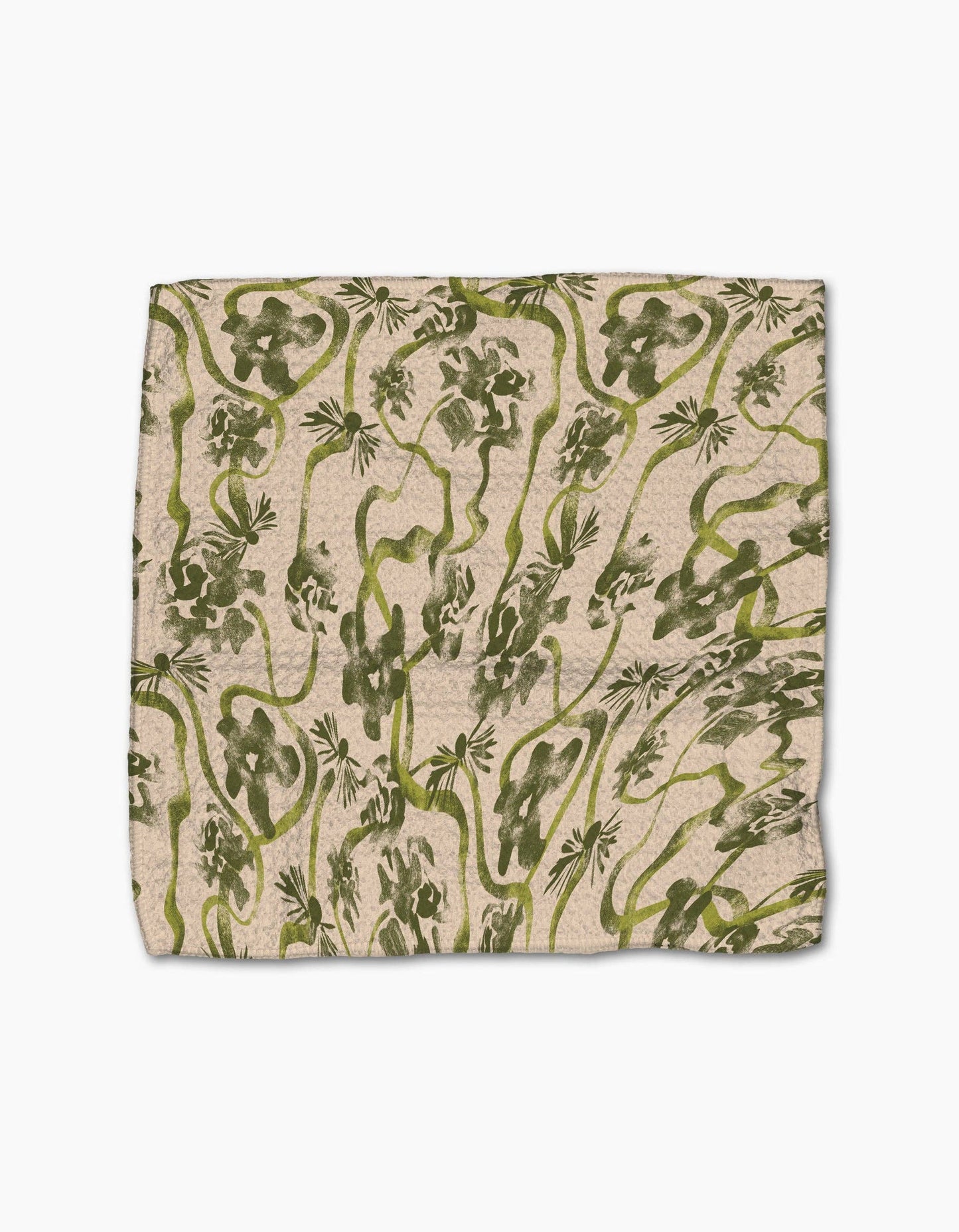 Floral Swirls Green Dishcloth Set