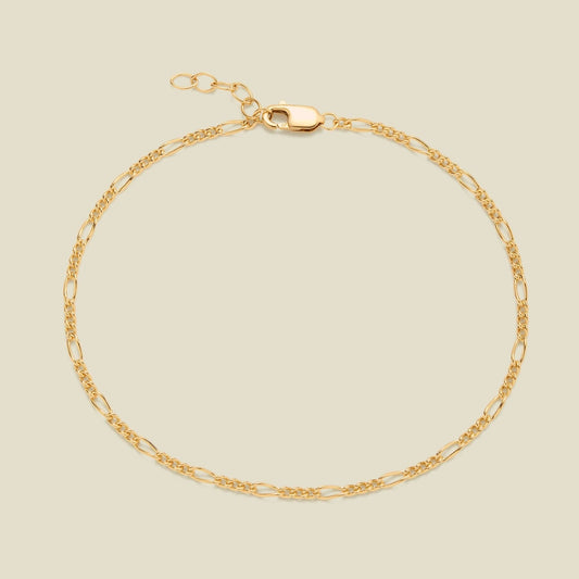 Figaro Chain Bracelet | Gold Filled