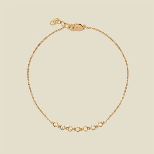 Cz Poppy Bracelet: Gold Vermeil