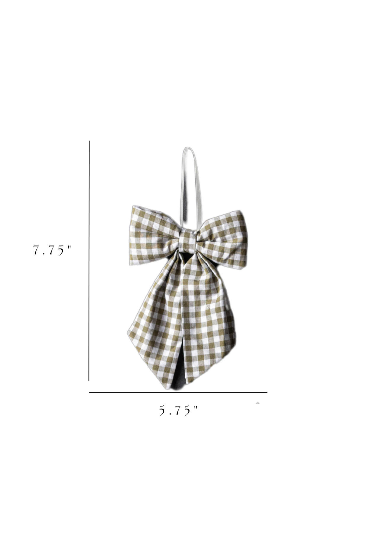 Bow Gingham Green Fabric: Small