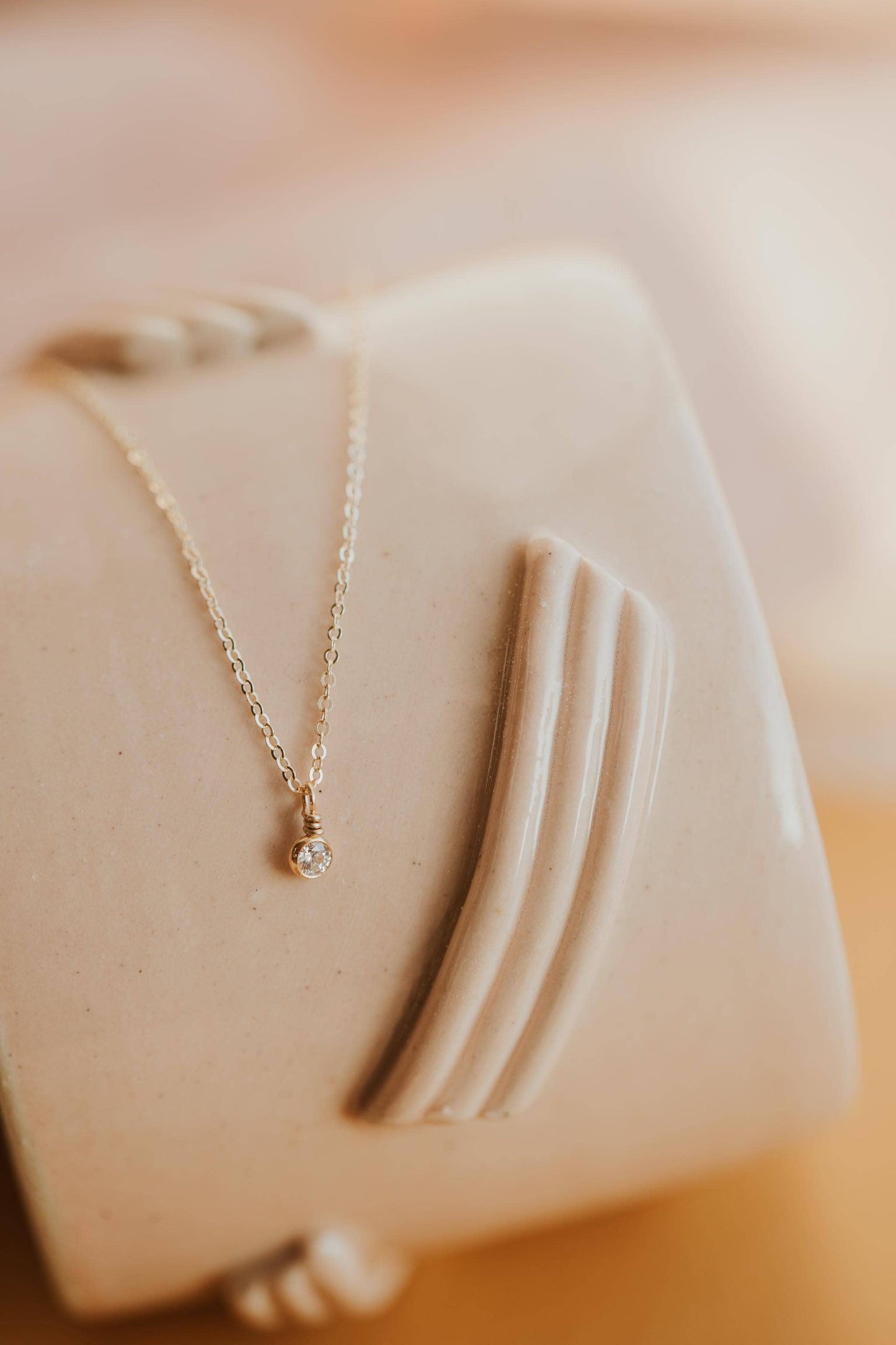 Solitaire Necklace | Sterling Silver
