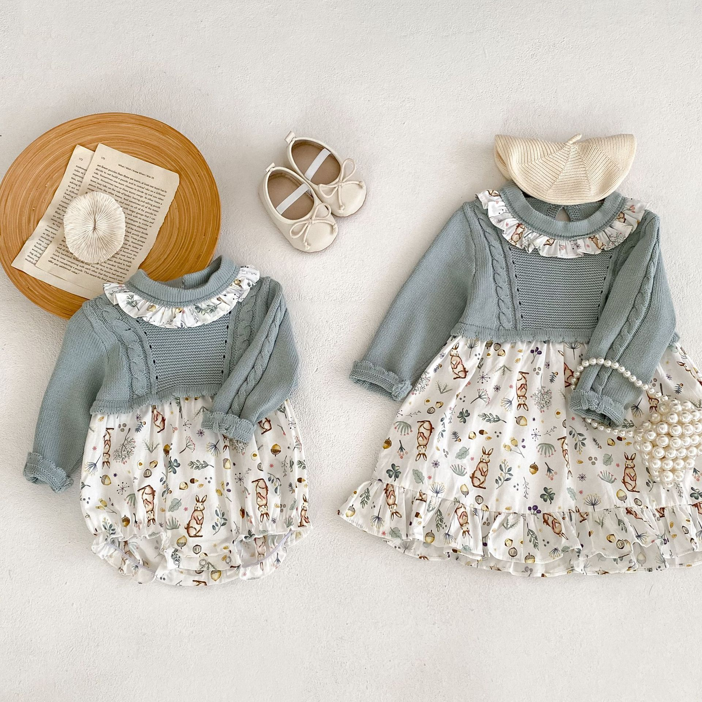 Annie & Charles® Baby Bloomer/FOREST LIFE dress