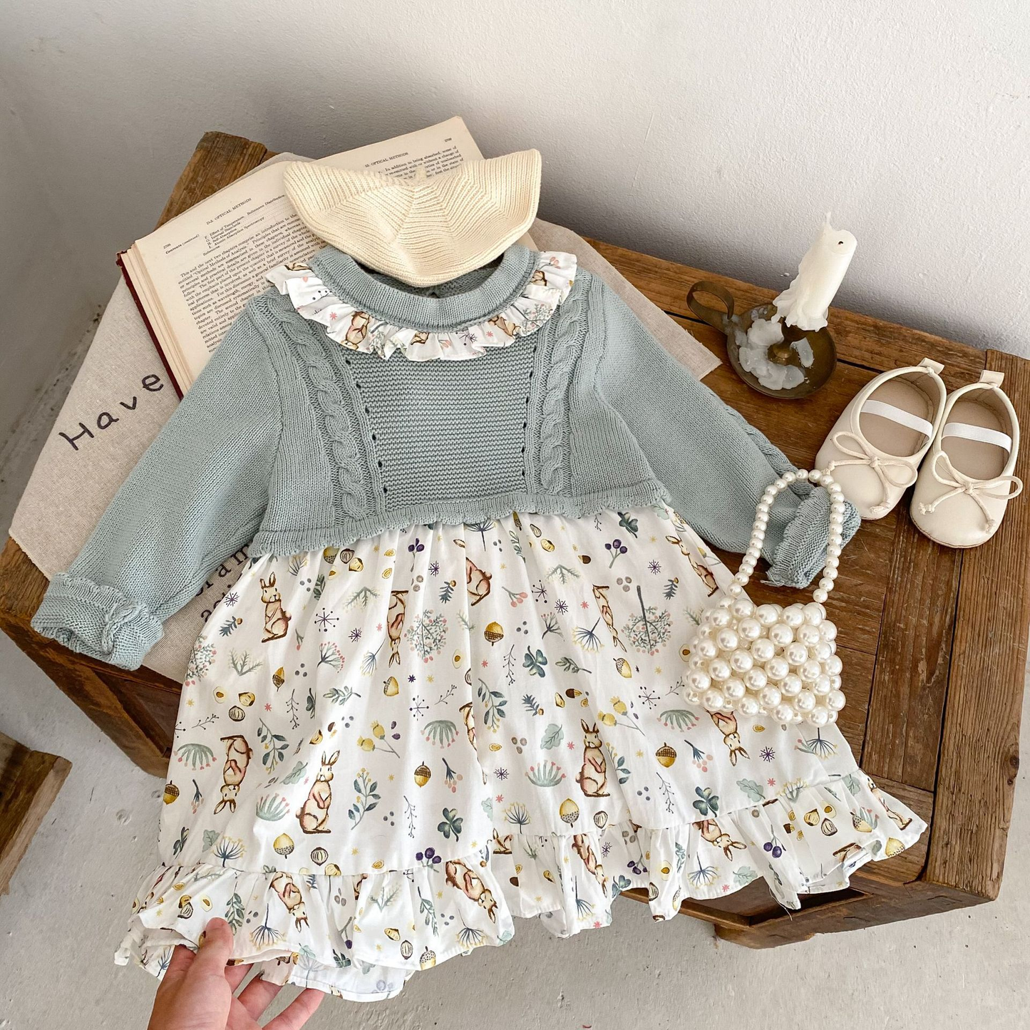 Annie & Charles® Baby Bloomer/FOREST LIFE dress