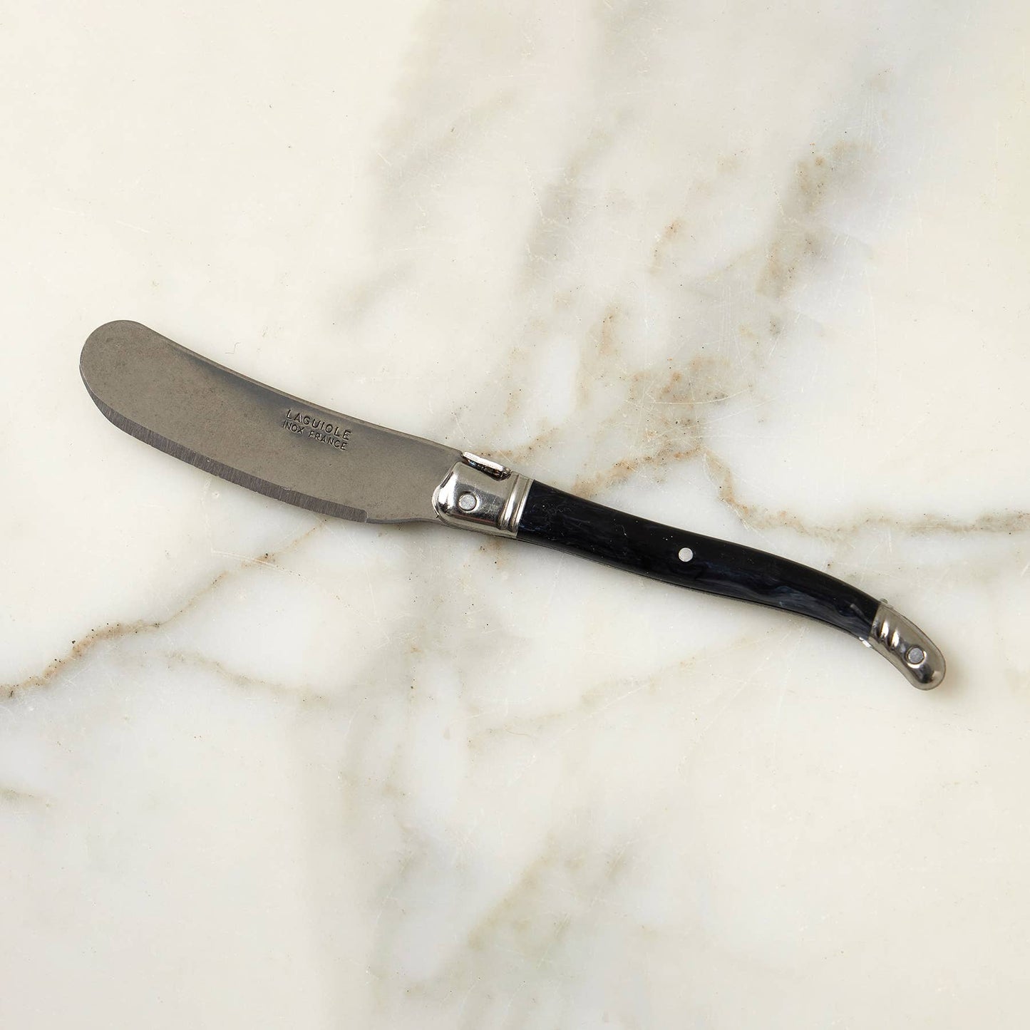 The Original French Laguiole Cheese Spreader, Marbled Grey