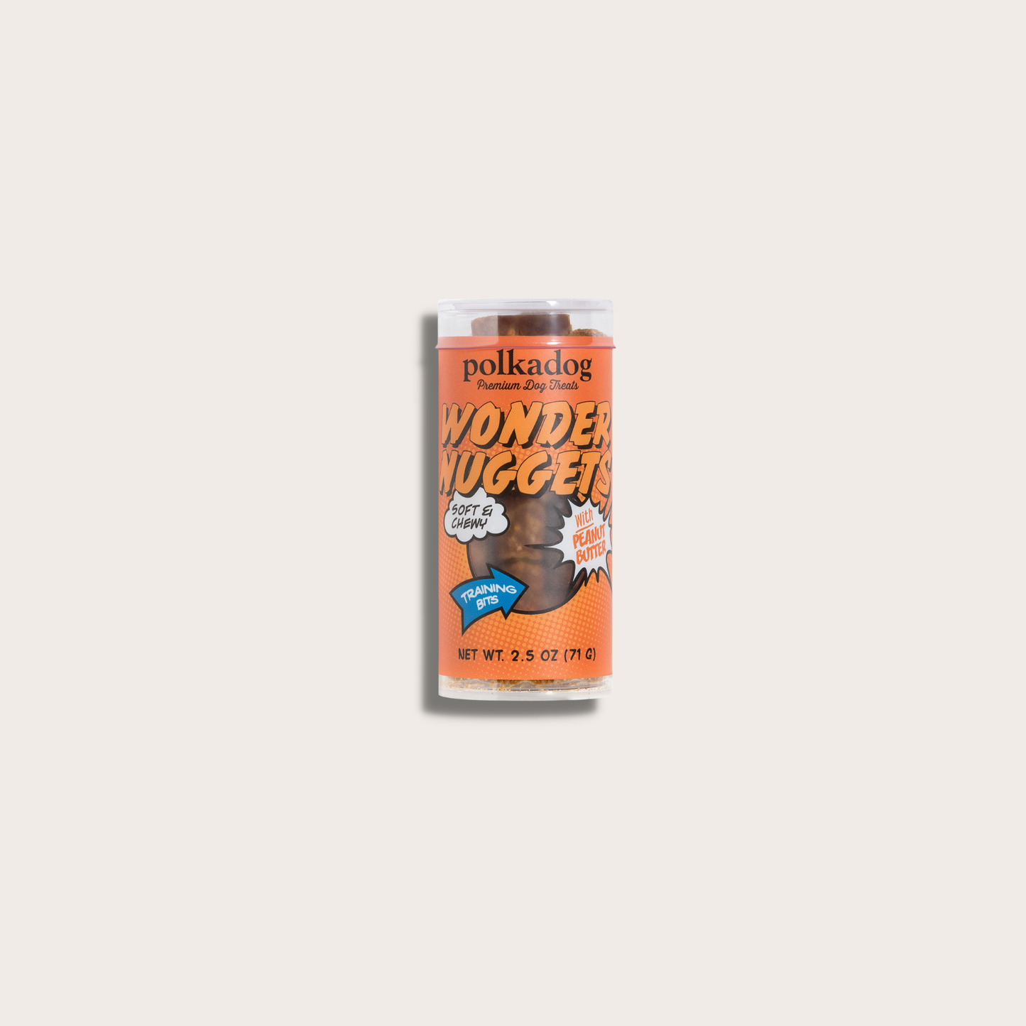 Mini Tube: Wonder Nuggets, Peanut Butter - 2.5oz - Dog Treat