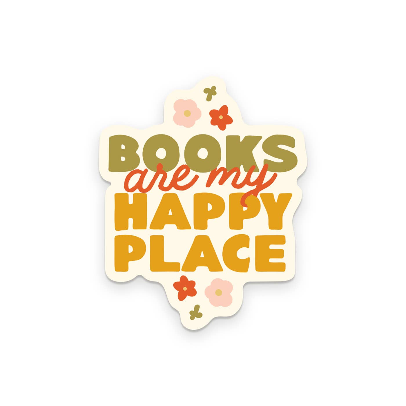 Books Are My Happy Place Vinyl Sticker