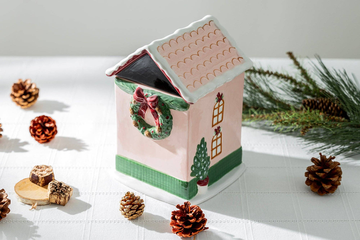 Holiday Bakery House Cookie Jar