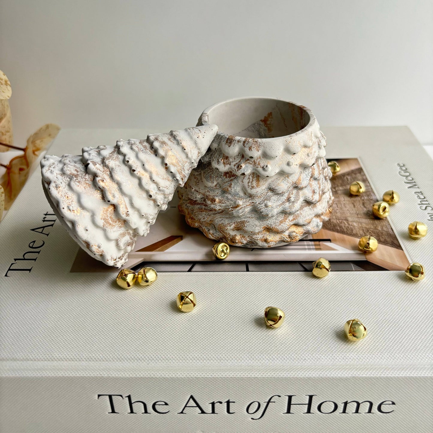 Christmas tree vessel | Holiday vessel: Champagne Bronze Marble