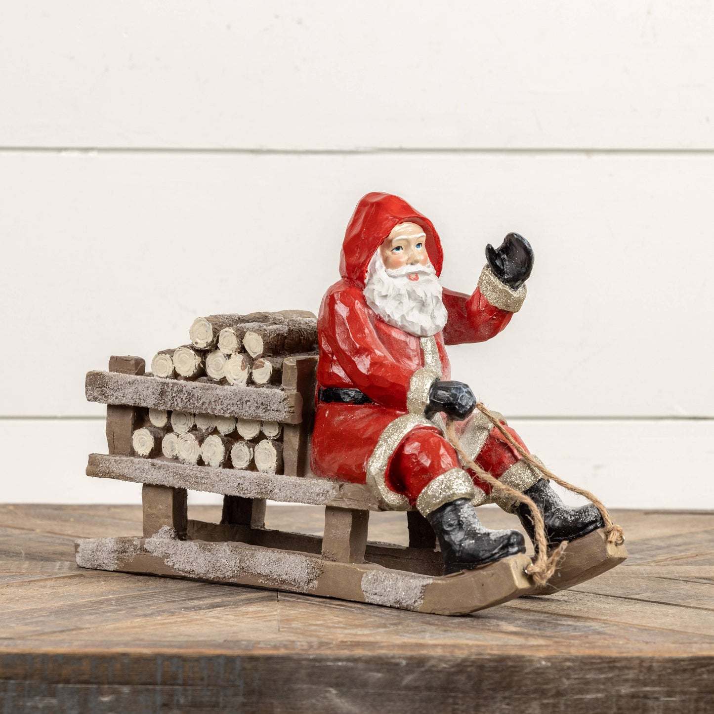 Red Sledding Santa