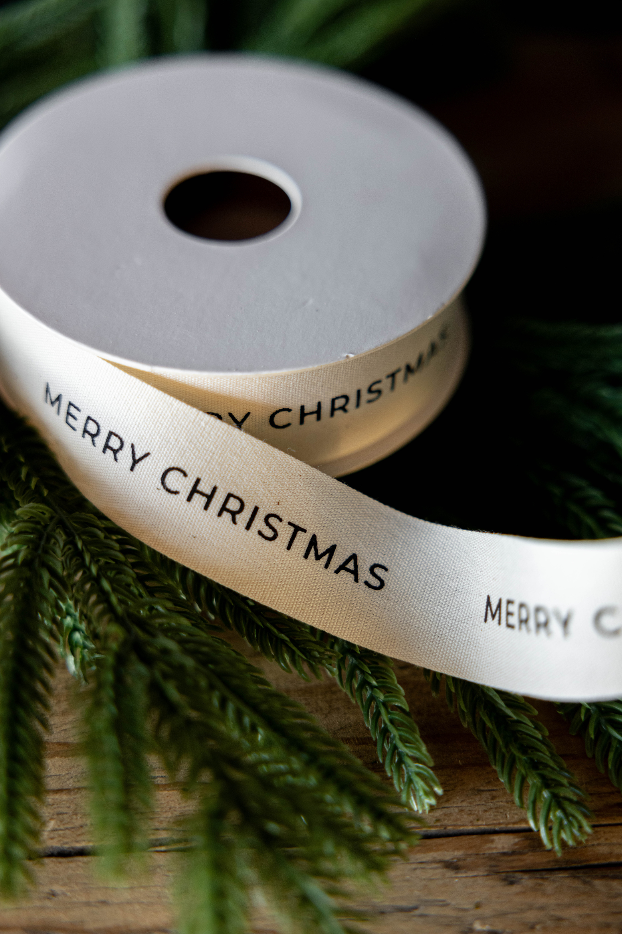 Ribbon Merry Christmas Holiday Decor: Medium