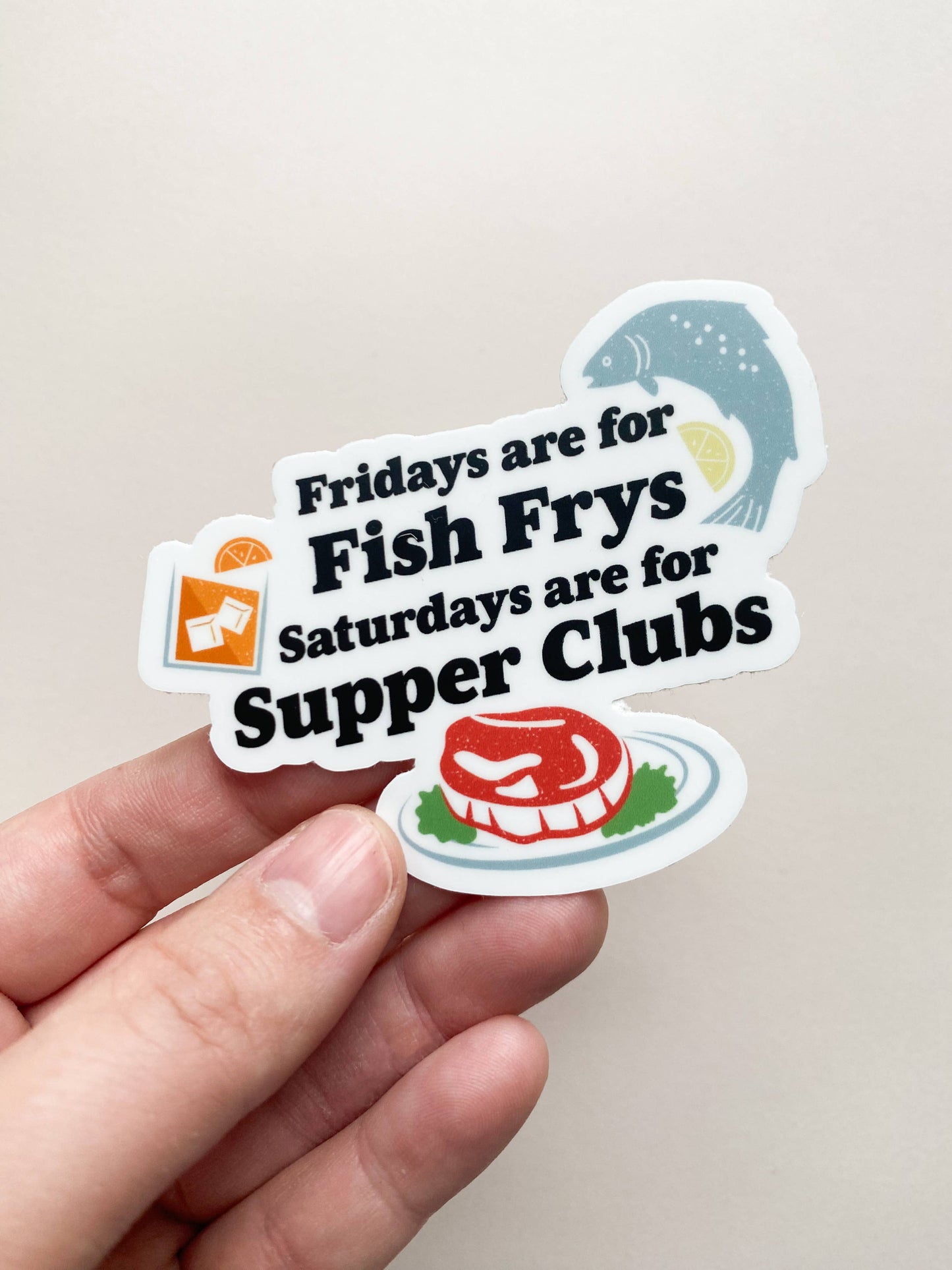 Fish Fry Supper Club Local Love Vinyl Stickers