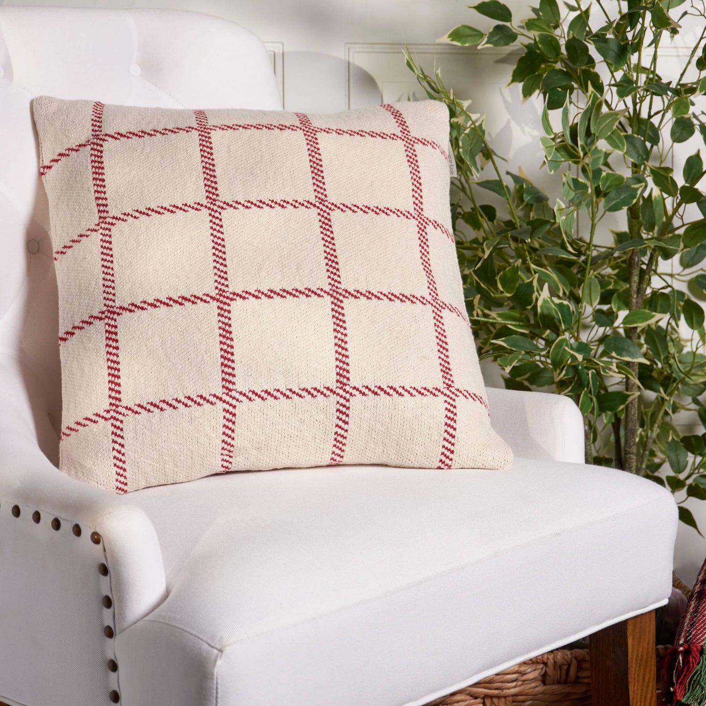 Open Gingham Pillow