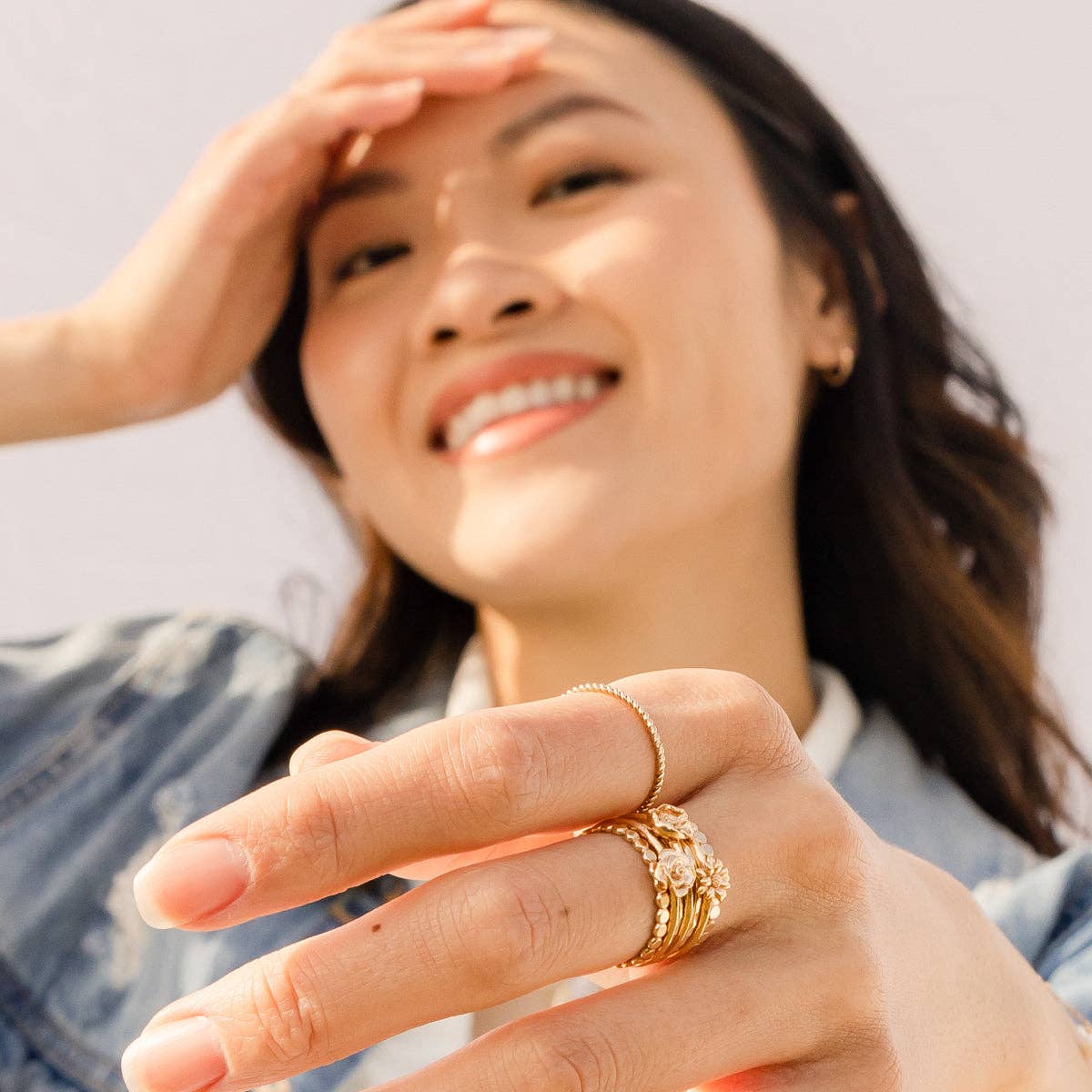 November Birth Flower Ring: Gold Vermeil / 10