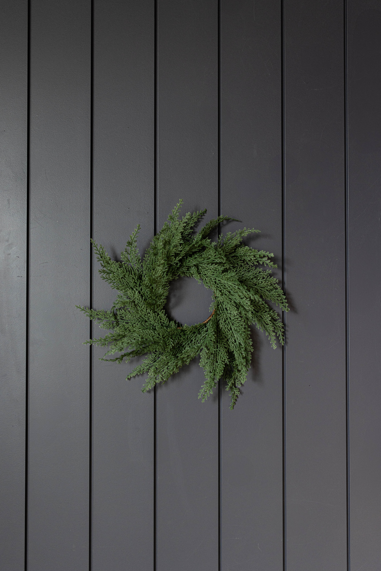 Cypress Leaf Full Real Touch Wreath - 12"