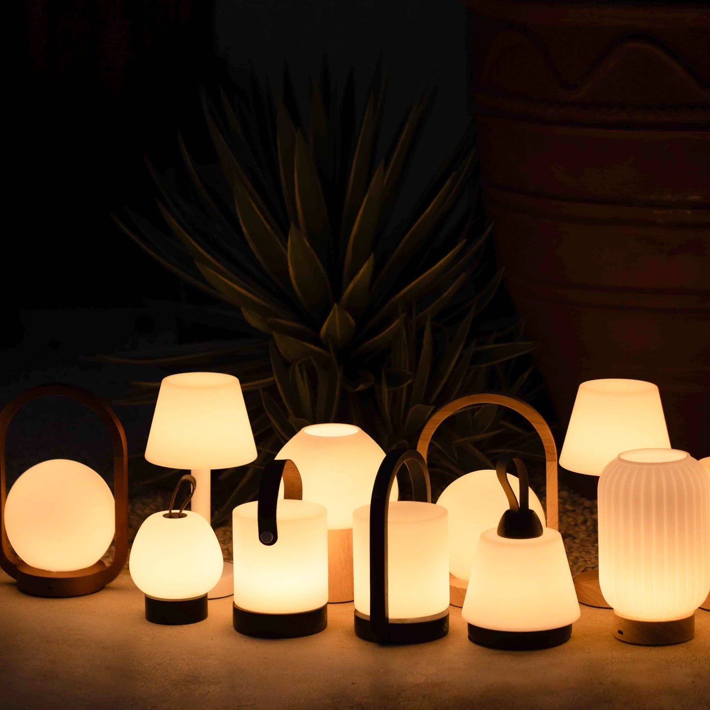 Rover Light Brown Wooden Rechargeable Lamp | Cordless, Dimmable with Fabric Shade