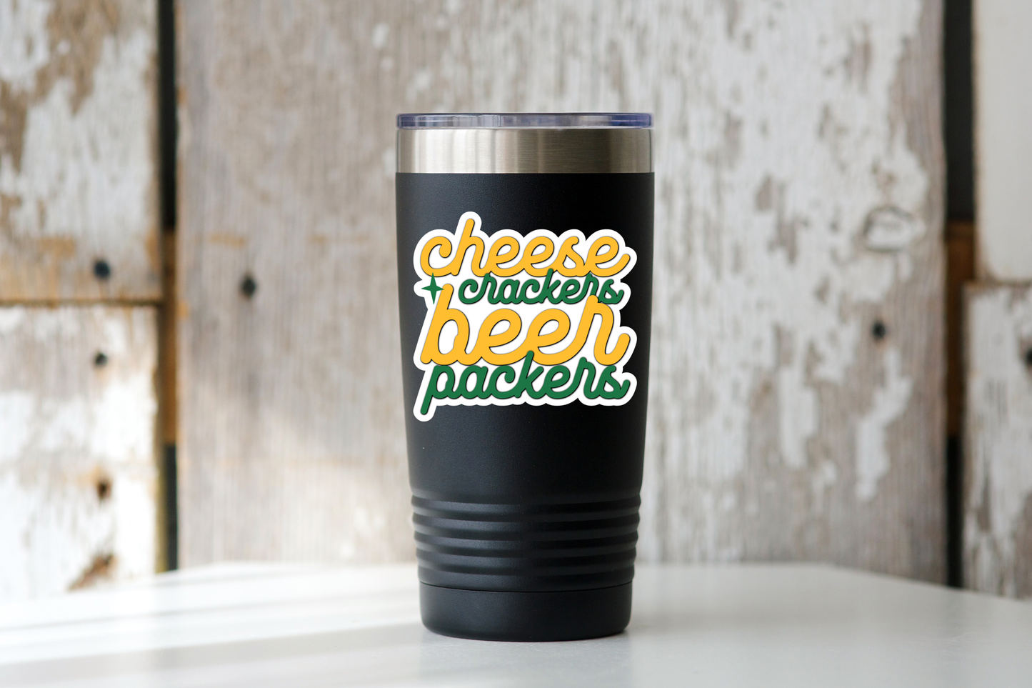 Cheese Crackers Beer Packers Sticker