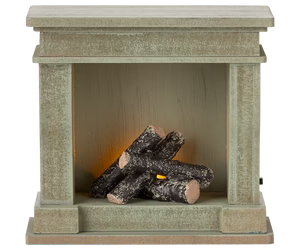 Fireplace, Miniature - Dusty green