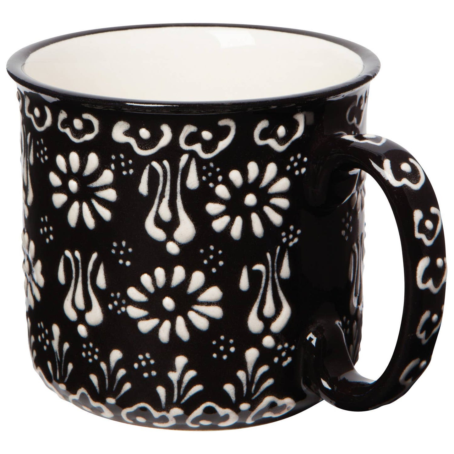 Hand-painted Turkish Mug - Evani Black