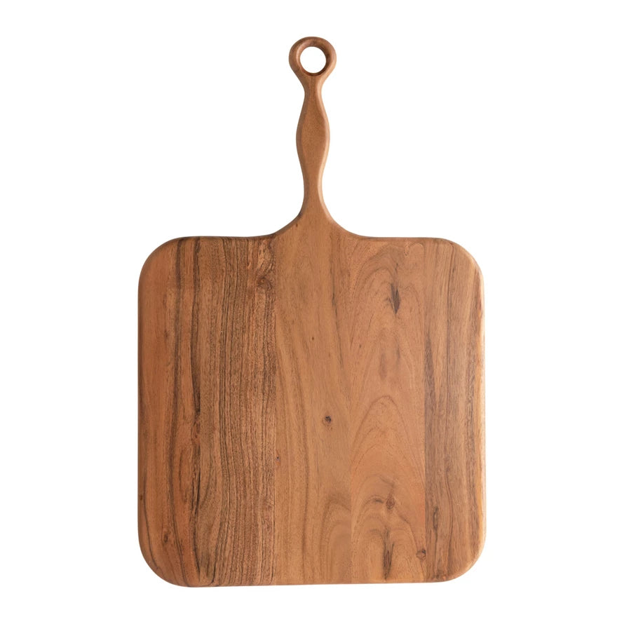 Acacia Wood Cheese Board with Handles
